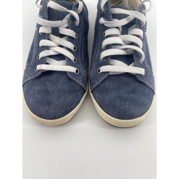 Taos Womens Star Shoes 8.5 Denim blue Sneaker Casual Low Top Lace Up - Picture 2 of 7